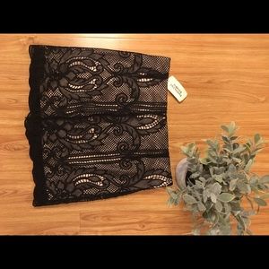 NWT Black lace skirt